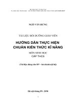 Bồi dưỡng chuẩn KTKN THCS Sinh