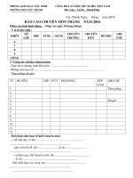 mẩu báo cáo tháng tổ chuyên môn