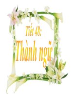 Tiết 48: Thành ngữ