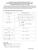 dung phuong phap luong giac giai mot so phuong trinh trong toan pho thong