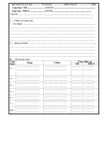 Mẫu kế hoạch tuần cho QLNT