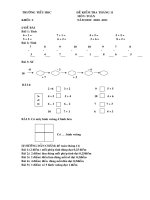 Đề -đáp án kiểm tra tháng 11 Toán 1