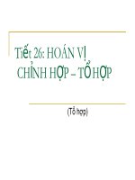 Tiết 26: Tổ hợp