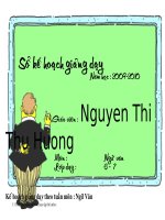 Soå keá hoaïch giaûng daïy