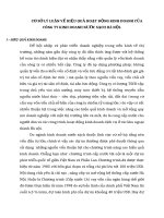 CƠ SỞ LÝ LUẬN VỀ HIỆU QUẢ HOẠT ĐỘNG KINH DOANH CỦA  CÔNG TY KINH DOANH NƯỚC SẠCH HÀ NỘI