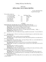 KỂ CHUYỆN ĐỒNG PHỤC NGÀY KHAI TRƯỜNG