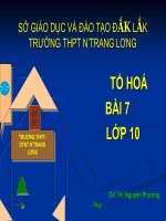Tiết 13: Bảng tuần hoàn nguyên tố hóa học
