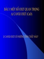 tiết 3 Một só o xit quan trọng