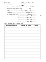 mẫu sổ dự giờ