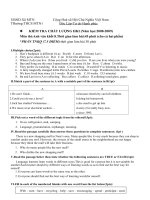 ĐỀ THI TIẾNG ANH 8 -HK1 (08-09)