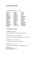 VOCABULARY BUILDER .