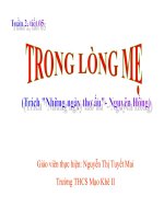 TRONG LÒNG MẸ TIẾT 5-6