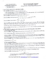 ĐỀ THI THỬ ĐẠI HỌC NĂM 2013 MÔN TOÁN KHỐI A VÀ KHỐI A1 TỈNH BẮC NINH