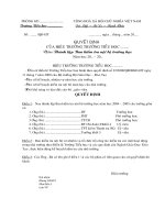 Quyết định thành lập Ban kiểm tra Nội bộ trường học