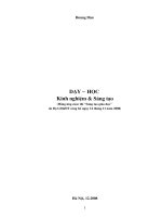 Day hoc van kinh nghiem va sang tao