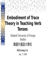Embodiment of Trace Theory in Teaching Verb Tenses