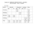 Kiểm tra 1 tiết số 1 Anh văn 8 2010-2011