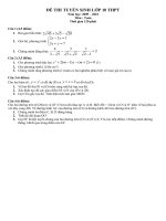 đề thi tuyển 10