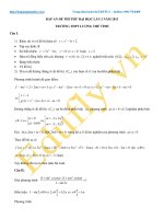 ĐÁP ÁN ĐỀ THI THỬ ĐẠI HỌC LẦN 2 NĂM 2013 TRƯỜNG THPT LƯƠNG THẾ VINH