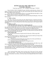 Hướg dẫn dạy học môn Địa lý năm 2010-2011