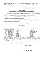 Kế hoạch ATGT năm 2009