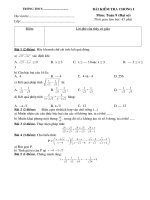 Đề kiểm tra chương I Đại số 9