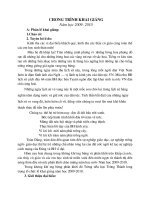 CHƯƠNG TRÌNH KHAI GIẢNG 2009-2010