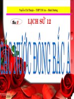 Bài 3- Các nước Đông Bắc Á