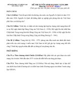 Đề&Đáp án môn LỊCH SỬ khối C (ĐH 2009)
