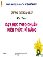 Tap huan chuan kien thuc - ky nang mon Toan THCS
