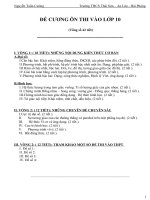 Đề cương ôn thi vào lớp 10