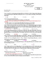 đề thi khảo sát đầu năm phần dđ