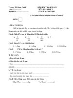 Đề kiểm tra lớp 5 (HKI)