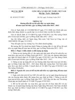 THÔNG TƯ Hướng dẫn hỗ trợ lãi suất tiền vay ngân hàng  để mua tạm trữ thóc, gạo vụ Đông Xuân năm 2012 - 2013