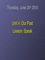 Unit 4: speak