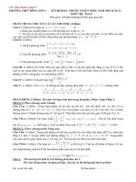 KÌ THI KSCL TRƯỚC TUYỂN SINH NĂM 2010 (LẦN 1) MÔN THI: TOÁN