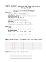 Đề khảo sát chất lượng ĐN Môn Toán lớp 2