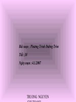 tiết 38: Phương trình đường tròn