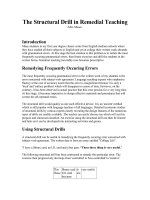 The Structural Drill in Remedial Teaching