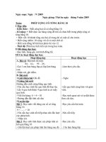 Toán: PHÉP CỘNG CÓ TỔNG BẰNG 10 (tuần 3-sáng)