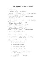 ôn tập KT 15'''' DS chương I