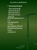 Bài 4: Sử dụng các hàm để tính toán - khá hay