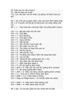 Phím tắt trong Word - Excel