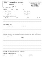 Toán;Giữa kì I: 2008-2009