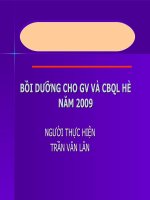 Bồi dưỡngỗch giáo viên và cán bộ quản lý hè năm 2009