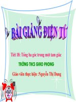 Tiết 18: Tổng 3 góc trong một tam giác