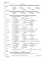 đề thi tuyển lớp 10 - 01