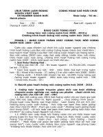 Báo cáo tổng kết công tác nữ công và phương hướng hoạt động trong năm học 2010-2011