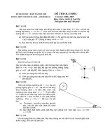 Đáp án Olympic vật lý 10 Hà nội Amsterdam