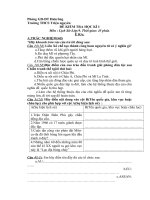 Đề kiểm tra học kì I môn Lịch Sử9